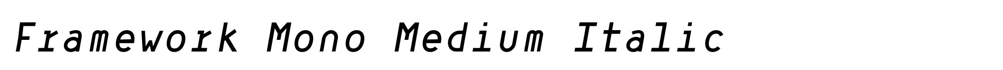 Framework Mono Medium Italic image